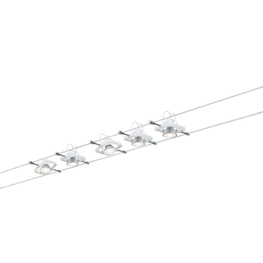 Paulmann 94149 - SET 5xGU5,3/10W Reflektor za tračni sistem TECH 230V bela