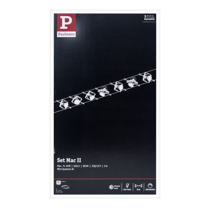 Paulmann 94152 - SET 7xGU5,3/10W Reflektor za tračni sistem MAC 230V krom