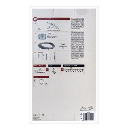 Paulmann 94152 - SET 7xGU5,3/10W Reflektor za tračni sistem MAC 230V mat krom