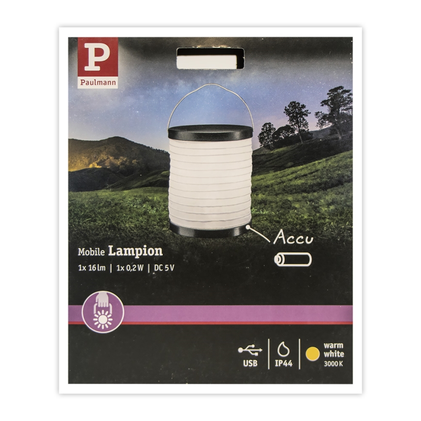 Paulmann 94169 - LED/0,2W IP44 Dekorativna zunanja razsvetljava MOBILE 3,7V 900 mAh