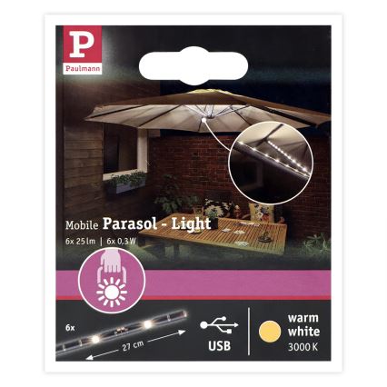 Paulmann 94219 - LED/1,8W Osvetlitev senčnika 5V/USB 2,02m