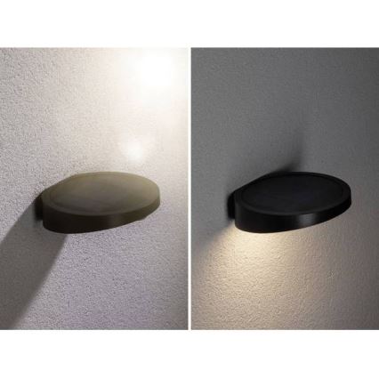 Paulmann 94246 - LED/1,2W IP44 Zunanja solarna svetilka s senzorjem RYSE 3,7V 1800 mAh