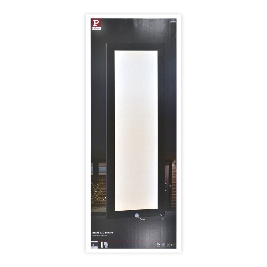Paulmann 94257_1 - LED/19W IP44 Zunanja stropna svetilka s senzorjem 230V