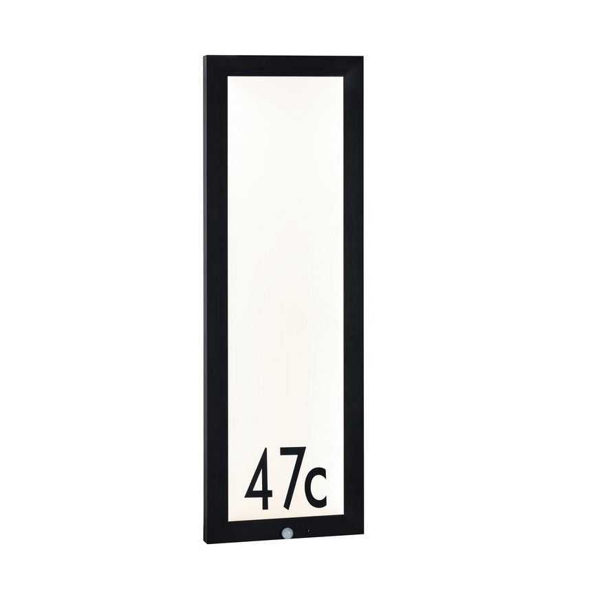 Paulmann 94257 - LED/19W IP44 Hišna številka s senzorjem 230V