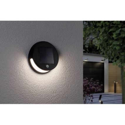 Paulmann 94265 - LED/3W IP44 Zunanja solarna svetilka s senzorjem HELENA 3,7V 1800 mAh