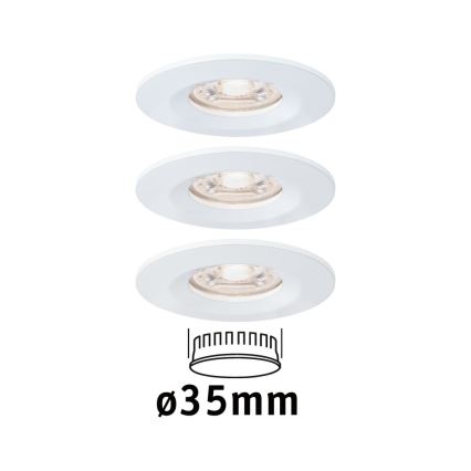 Paulmann 94299 - SET 3xLED/4W IP44 Kopalniška vgradna svetilka NOVA 230V