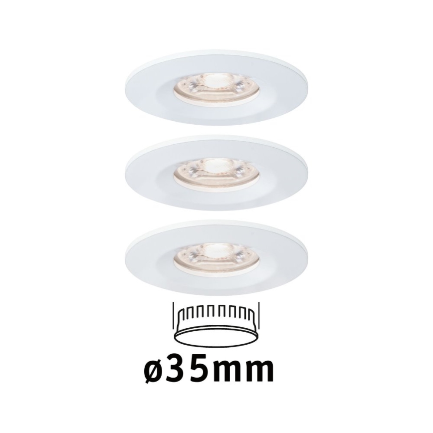 Paulmann 94299 - SET 3xLED/4W IP44 Kopalniška vgradna svetilka NOVA 230V