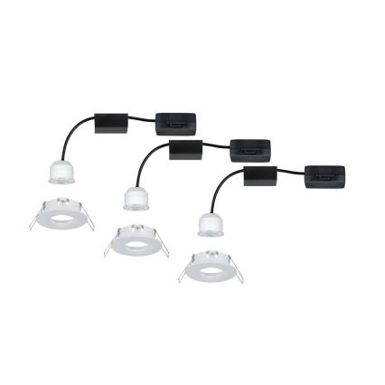 Paulmann 94299 - SET 3xLED/4W IP44 Kopalniška vgradna svetilka NOVA 230V