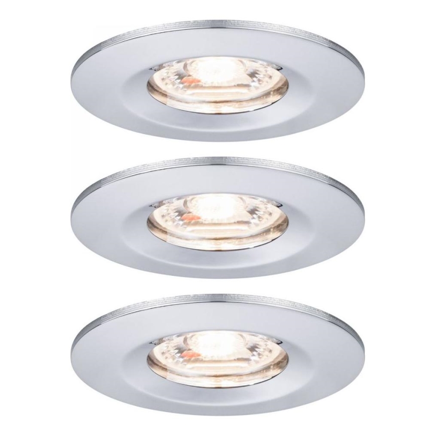 Paulmann 94303 - SET 3xLED/4W IP44 Kopalniška vgradna svetilka COIN 230V