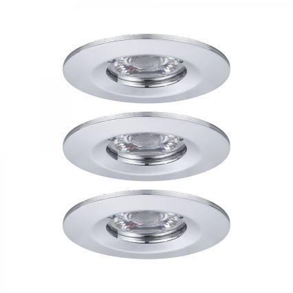 Paulmann 94303 - SET 3xLED/4W IP44 Kopalniška vgradna svetilka COIN 230V