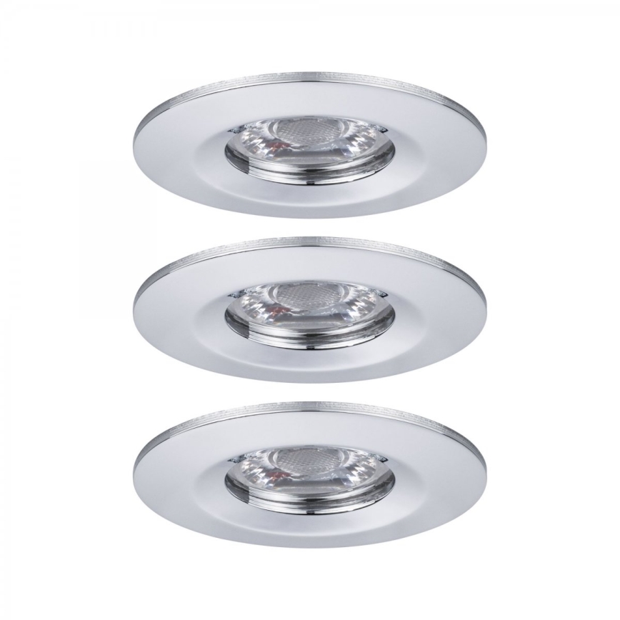 Paulmann 94303 - SET 3xLED/4W IP44 Kopalniška vgradna svetilka COIN 230V