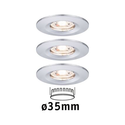 Paulmann 94303 - SET 3xLED/4W IP44 Kopalniška vgradna svetilka COIN 230V