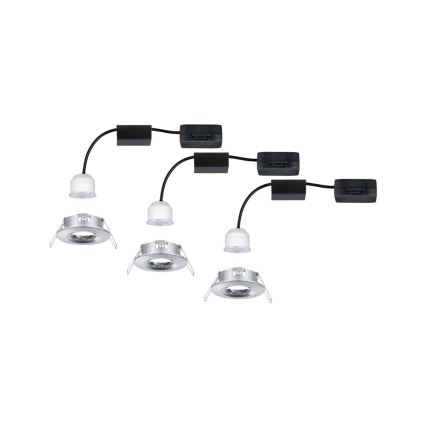 Paulmann 94303 - SET 3xLED/4W IP44 Kopalniška vgradna svetilka COIN 230V
