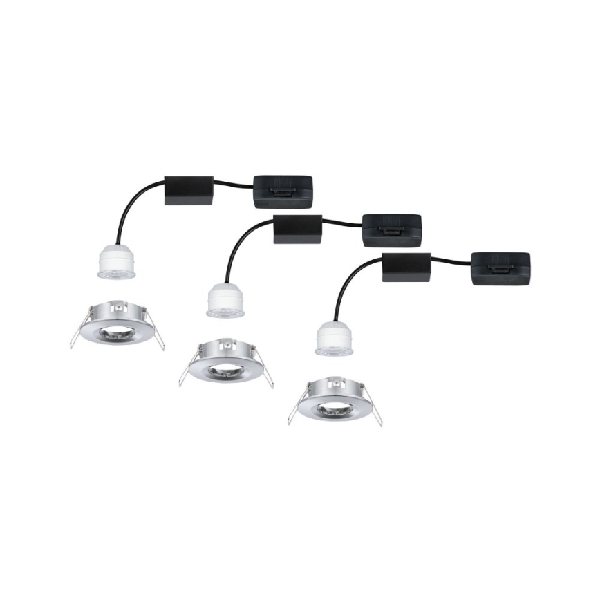 Paulmann 94303 - SET 3xLED/4W IP44 Kopalniška vgradna svetilka COIN 230V