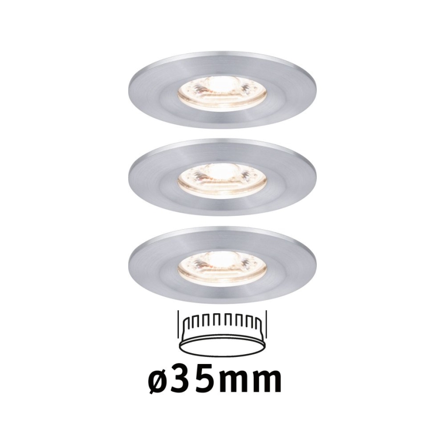 Paulmann 94305 - SET 3xLED/4W IP44 Kopalniška vgradna svetilka NOVA 230V