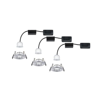 Paulmann 94305 - SET 3xLED/4W IP44 Kopalniška vgradna svetilka NOVA 230V