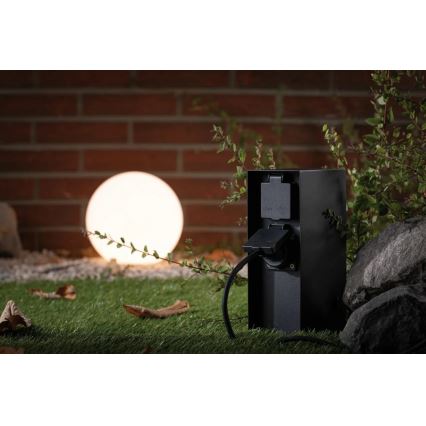 Paulmann 94313 - Zunanji stebriček z vtičnicami RIO 4Z SCHUKO 230V IP44