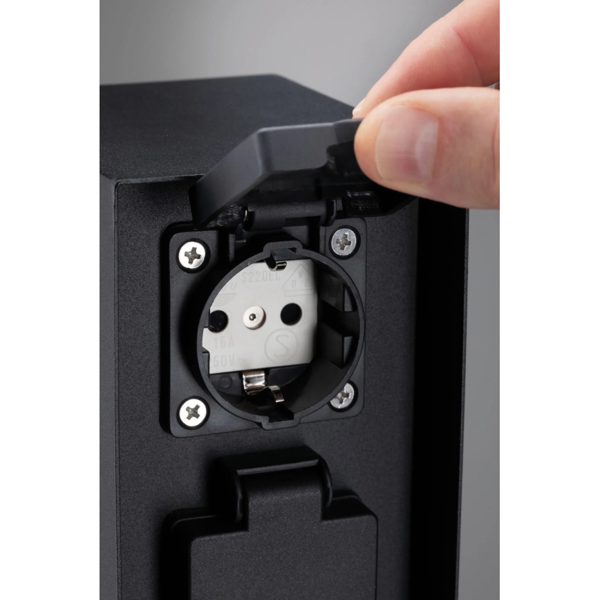 Paulmann 94313 - Zunanji stebriček z vtičnicami RIO 4Z SCHUKO 230V IP44