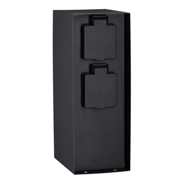 Paulmann 94315 -Zunanji stebriček z vtičnicami s senzorjem mraka RIO 3Z SCHUKO 230V IP44