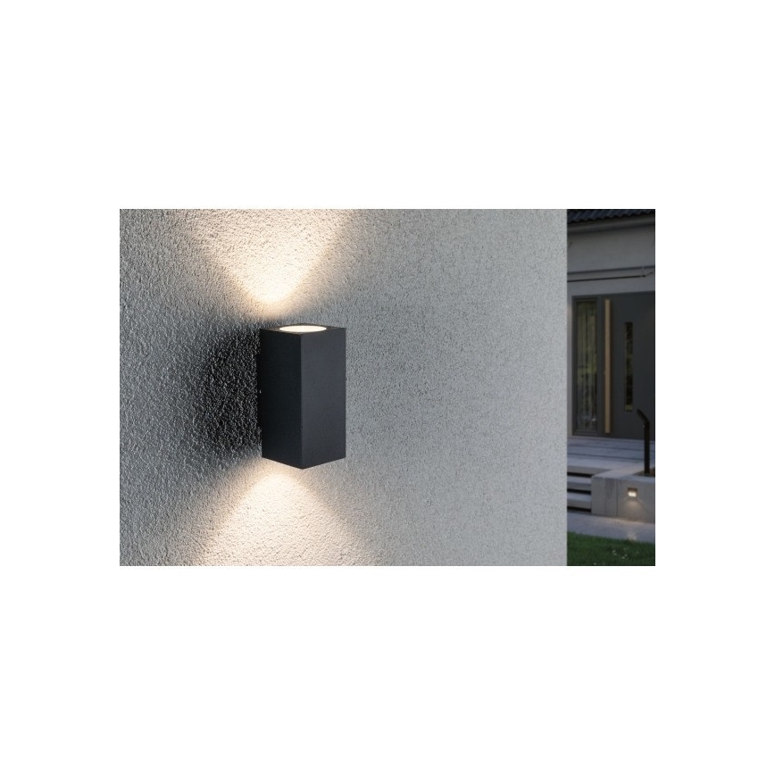 Paulmann 94328 - 2xLED/2,8W IP44 Zunanja stenska svetilka FLAME 230V antracit