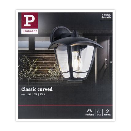 Paulmann 94392 - 1xE27/12W IP44 Zunanja stenska svetilka CLASSIC 230V