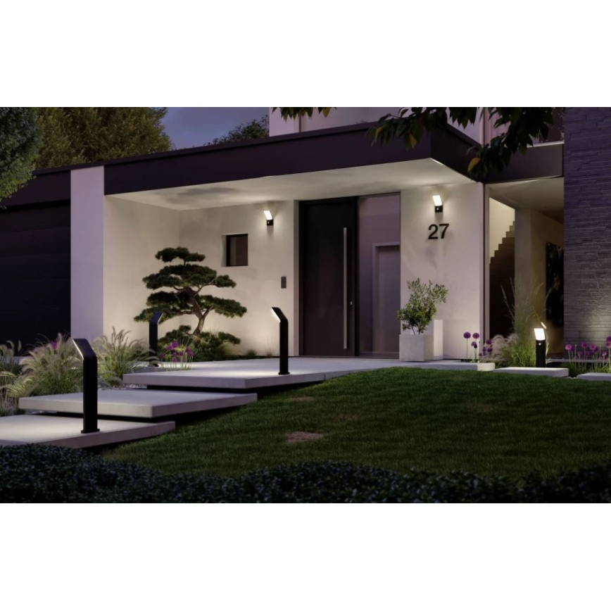 Paulmann 94403 - LED/10W IP44 Zunanja svetilka s senzorjem ADYA 230V