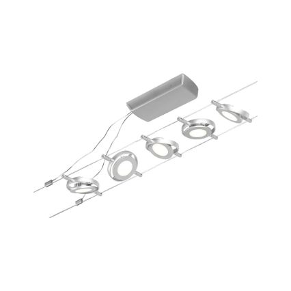 Paulmann 94414 - SET 5xLED/4,5W Reflektor za tračni sistem ROUNDMAC 230V sijajni krom