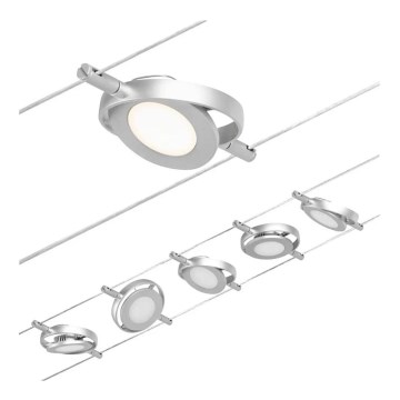 Paulmann 94414 - SET 5xLED/4,5W Reflektor za tračni sistem ROUNDMAC 230V sijajni krom