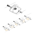 Paulmann 94432 - Komplet 5xGU5,3/10W Celovit kabelski sistem MAC 230V, bel