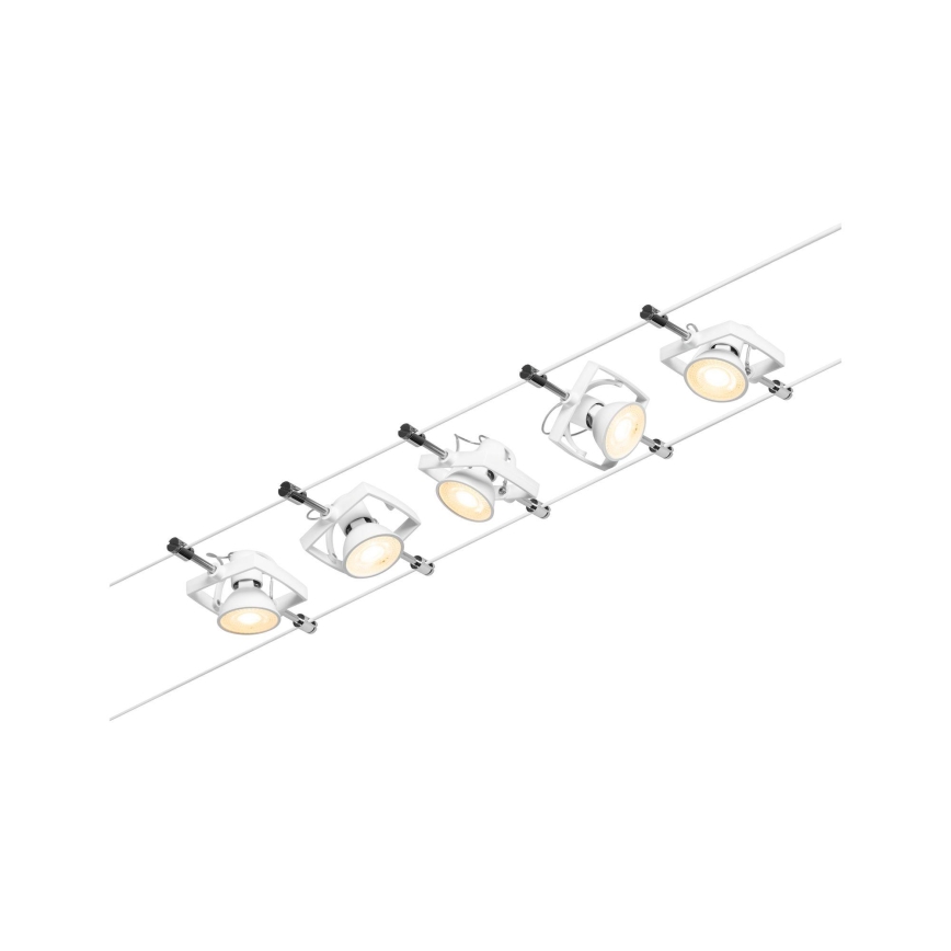 Paulmann 94432 - SET 5xGU5,3/10W Reflektor za tračni sistem MAC 230V bela