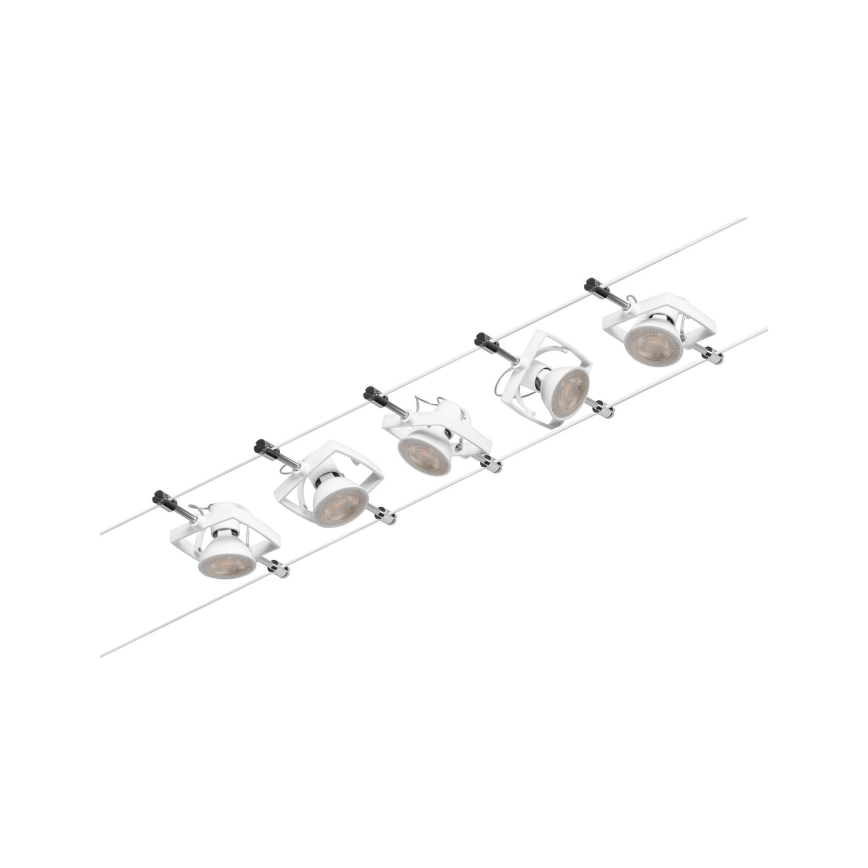 Paulmann 94432 - SET 5xGU5,3/10W Reflektor za tračni sistem MAC 230V bela