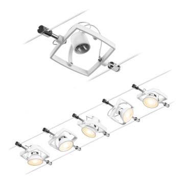 Paulmann 94432 - SET 5xGU5,3/10W Reflektor za tračni sistem MAC 230V bela