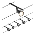 Paulmann 94446 - Komplet 5xGU5,3/10W Kompleten kabelski sistem SALT 230V črna