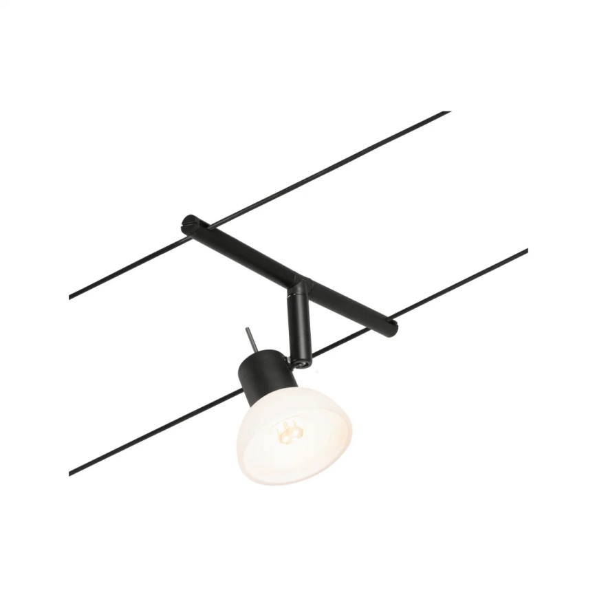 Paulmann 94450 - Komplet 5xGU5,3/10W Popoln kabelski sistem SHEELA 230V črna