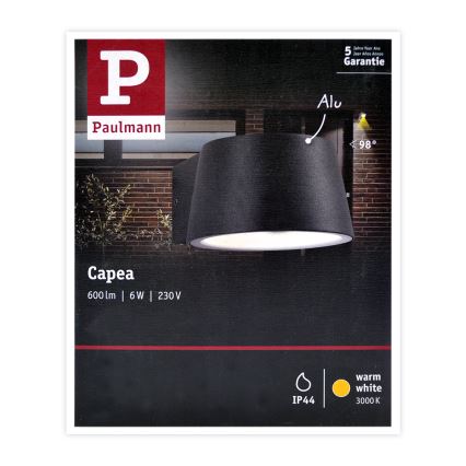 Paulmann 94452 - LED/6W IP44 Zunanja stenska svetilka CAPEA 230V