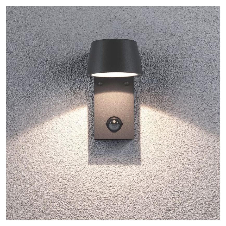Paulmann 94453 - LED/6W IP44 Zunanja stenska svetilka s senzorjem CAPEA 230V