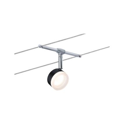 Paulmann 94457 - Komplet 5xLED/4W popoln kabelski sistem CLEAR 230V črna/sijajni krom