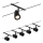 Paulmann 94469 - Komplet 5x GU5,3/10W, kompleten kabelski sistem CUP 230V, črn