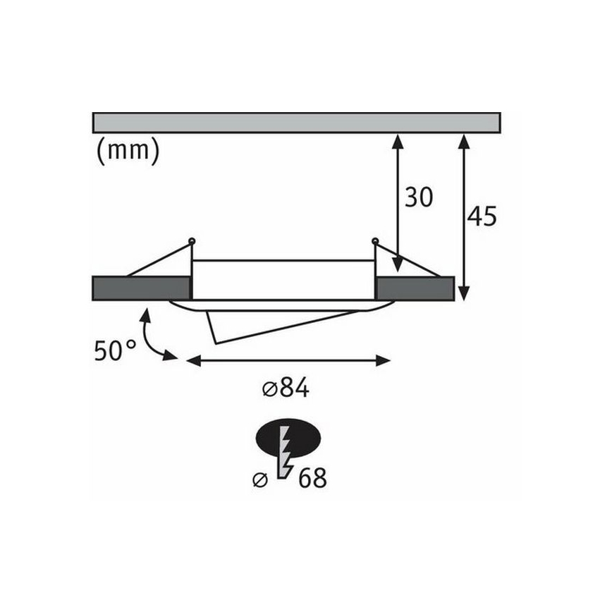Paulmann 94471 - SET 3xLED/6W IP23 Kopalniška vgradna svetilka NOVA 230V