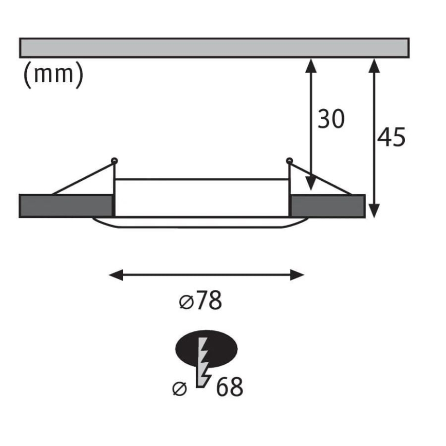 Paulmann 94473 - KOMPLET 3xLED/6W IP44 Kopalniška vgradna svetilka NOVA 230V