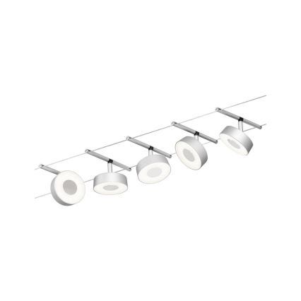 Paulmann 94475 - SET 5xLED/5W Reflektor za tračni sistem CIRCLE 230V mat krom