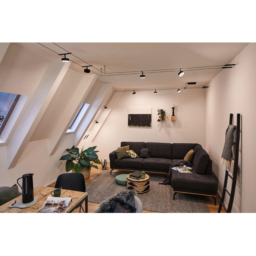 Paulmann 94479 - Komplet 5xLED/5W, popoln kabelski sistem CIRCLE 230V, črna