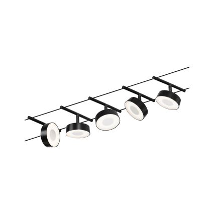 Paulmann 94479 - Komplet 5xLED/5W, popoln kabelski sistem CIRCLE 230V, črna