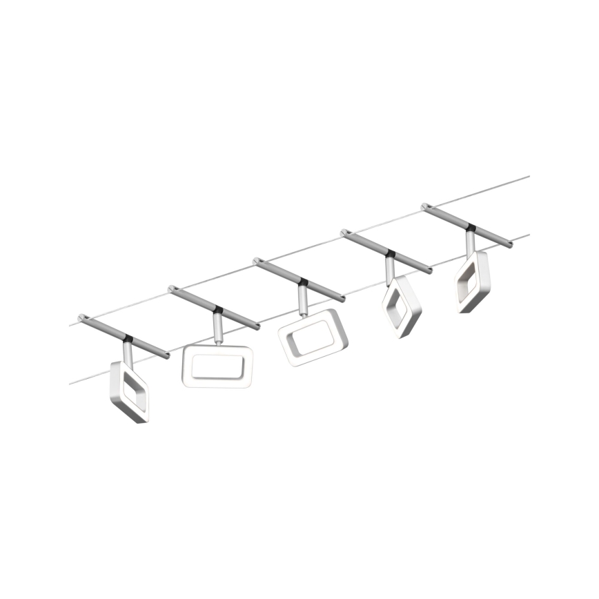 Paulmann 94481 - Komplet 5× LED/4,8 W, celovit kabelski sistem FRAME 230 V, matiran krom