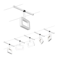 Paulmann 94483 - KOMPLET 5xLED/4,8W Kompleten sistem z napetim kablom FRAME 230V bela