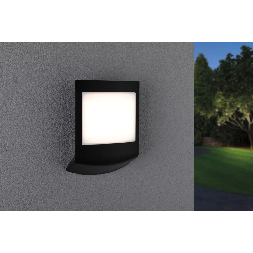 Paulmann 94513 - RGBW LED/8,2W IP44 Hišna številka z možnostjo zatemnitve, s senzorjem gibanja in mraka PADEA 230V antracit