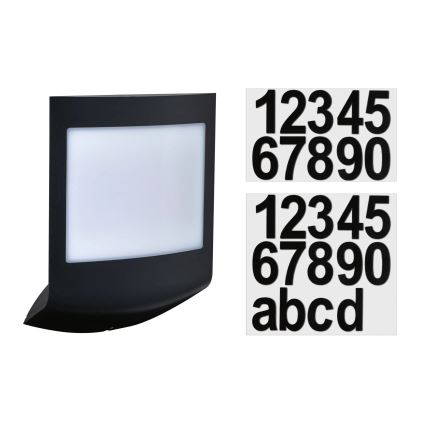 Paulmann 94513 - RGBW LED/8,2W IP44 Hišna številka z možnostjo zatemnitve, s senzorjem gibanja in mraka PADEA 230V antracit