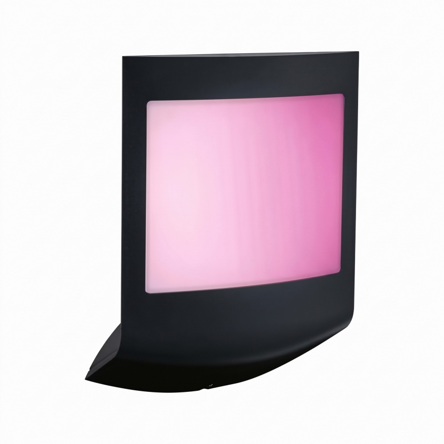 Paulmann 94513 - RGBW LED/8,2W IP44 Zatemnjiva zunanja stenska svetilka s senzorjem gibanja in senzorjem mraka PADEA 230V antracit