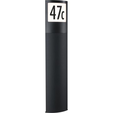 Paulmann 94514 - LED/8,5W IP44 Hišna številka z možnostjo zatemnitve, s senzorjem gibanja in mraka PADEA 230V antracit