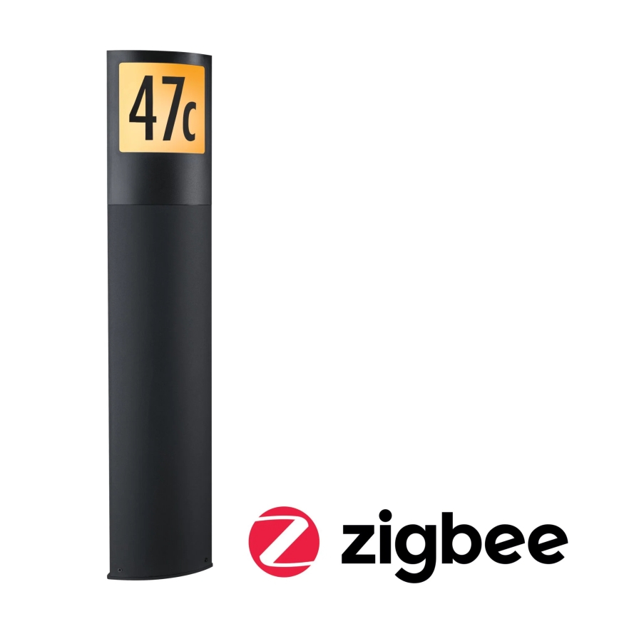 Paulmann 94515 - LED/8,5W IP44 Zatemnjiva hišna številka s senzorjem gibanja in mraka PADEA 230V antracit